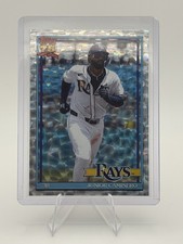 Topps 2026 Series 1 1991 Baseball Junior Caminero T91-62 Crackle Foilboard Rays