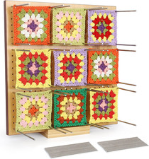 Crochet Blocking Board Large, Granny Square Blocking Board 11 Inch, Wooden Croch