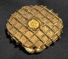 Houbigant Gold Tone Pill Container Holder Vintage & Antique Collectible