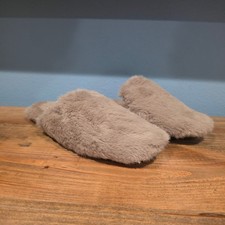 Eberjey Womens Slippers Toffee Faux Fur Plush Slide Mules Large