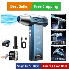 Compressed Air Duster, 380000RPM Powerful Electric Air Duster with LED Light,...