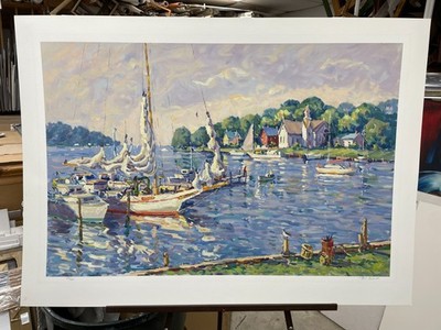 Bill Schmidt ''After The Sail'' signed Serigraph Edition#384/395