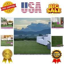 Synthetic Grass Rug – 6x8ft Lawn Green Turf Carpet for Patios, Yards, Boats, ...