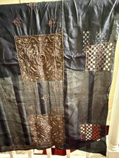 Black Sari Silk Embroidered Embelished 4.5+ metres