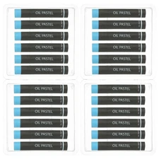 Light Blue Oil Pastels, 24Pcs Soft Oil Crayons Creamy Pastels Stick Art