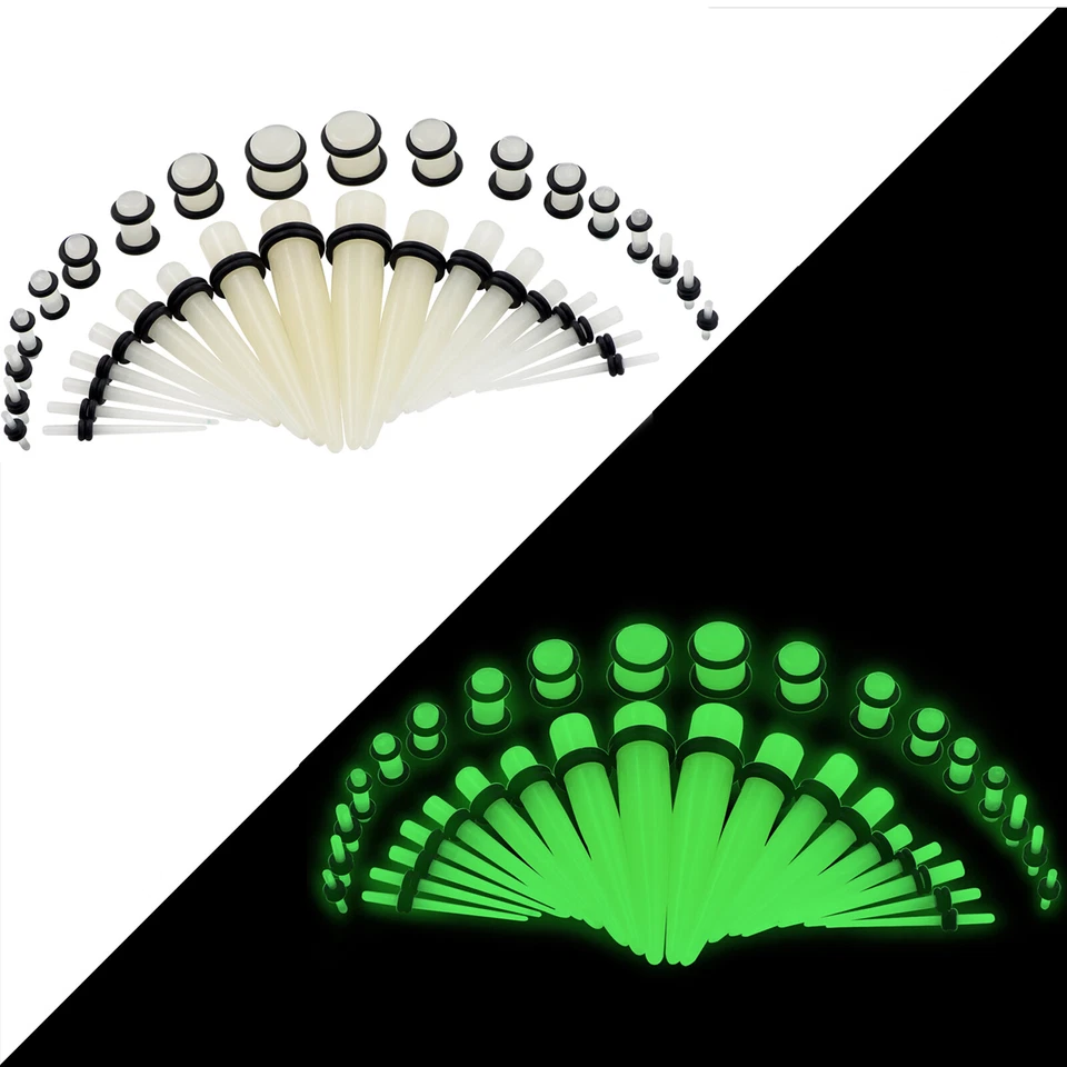 24-36Pcs Ear Stretching Kit Acrylic Taper Plugs Piercing Beginner Gauges 14G-00G - Image 4 of 4