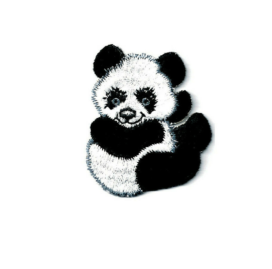 Panda - Bear - Zoo Animal - Wild Animal - Embroidered Iron On Patch - R ...