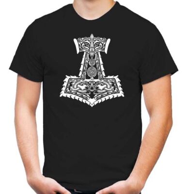 Thors Hammer T-Shirt | Wikinger | Thor | Odin | Amulett | M3 