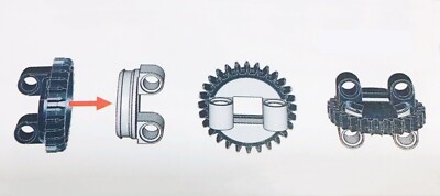2xNew LEGO Technic Mindstorms EV3 Small Turntable Assembly 99010+99009