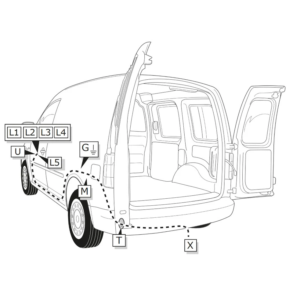 AHK starr für VW Caddy III 04-15 mit 13polig spezi. - Bild 3 von 3