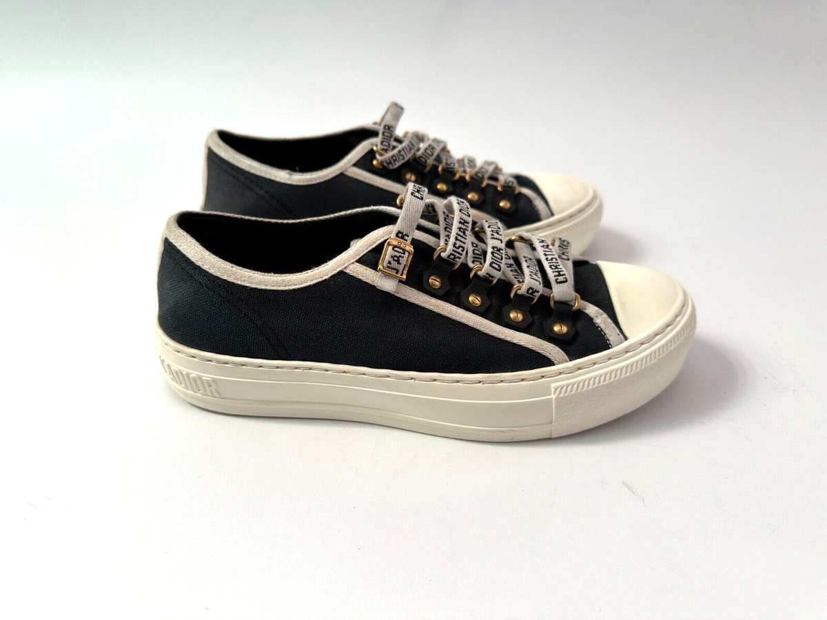 Christian Dior Walk'n'Dior スニーカー 35 Christian Dior Canvas Walk'N'Dior Low Top Sneakers 35 Black | eBay