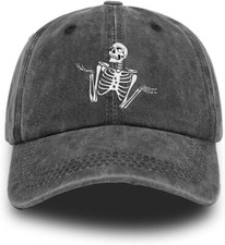 Skeleton print adjustable Baseball Cap Dad Hat Trucker Hat Adjustable Unisex