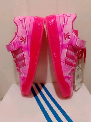 JEREMY SCOTT ADIDAS FORUM DIPPED LOW MENS UK 10 US SOLAR PINK NEW IN  BOX UK