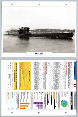 Maxi tarjeta Mille - 1943 - Submarinos - Atlas Warships - Imagen 1 de 1