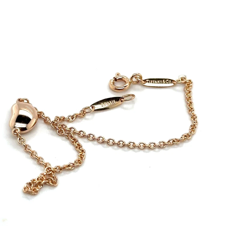 Tiffany & Co. 18K Rose Gold Elsa Peretti Bean Bracelet 7inch - Image 3 of 4