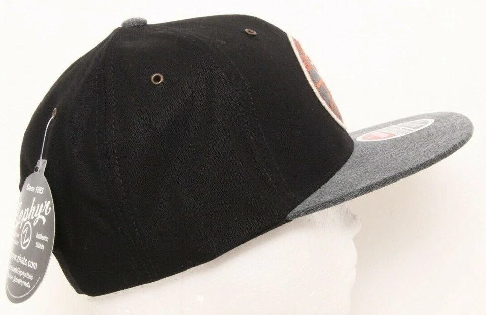 Clemson University Tigers Black flat bill wool Adjustable Snapback Baseball Hat - Image 3 of 4