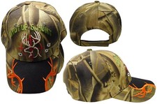 Shut Up Hunt Deer Target Real Tree Camo Black On Bill Embroidered Hat Cap