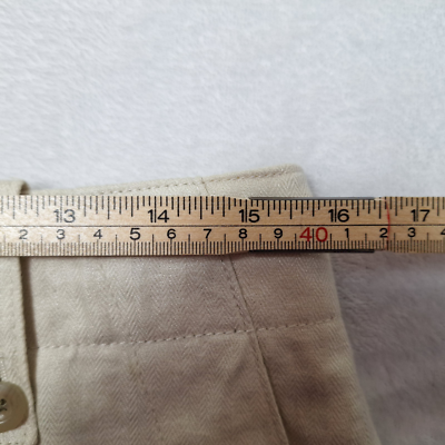J. CREW 100% Linen Pencil Skirt Sz 6 Beige Pockets Academia Career