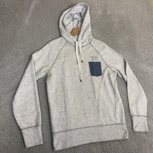 Firetrap Hoodie Mens M Medium Beige Pullover Pocket Hooded Drawstring - Picture 2 of 19