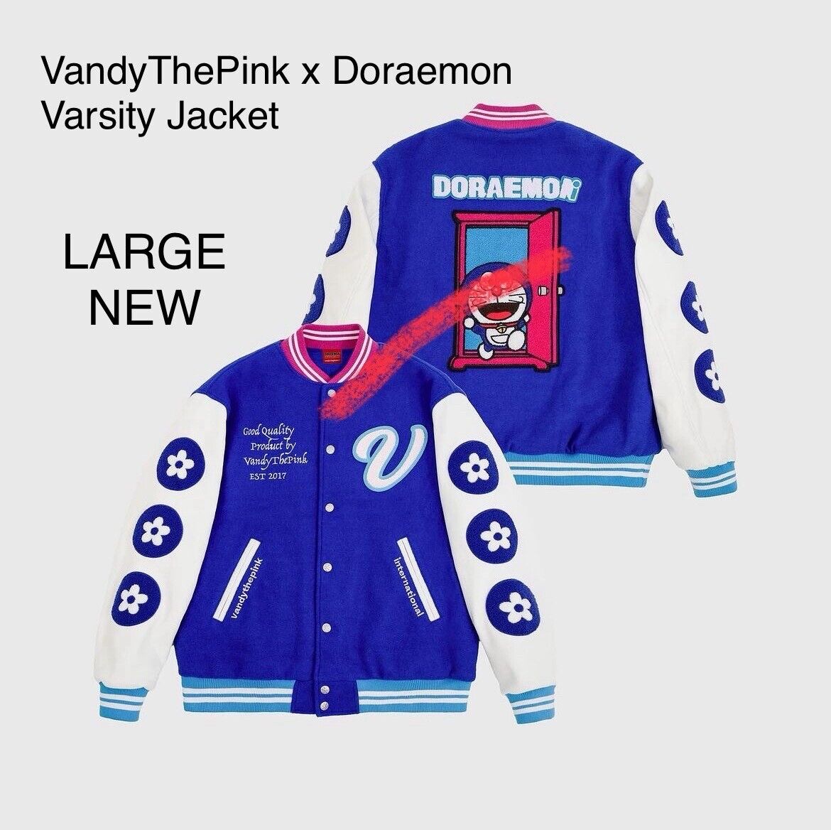 Vandythepink Doraemon Varsity Jacket Large New | eBay Vandythepink Doraemon Varsity Jacket Large New | eBay
