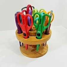 Armada Paper Shapers Scissors W/Oak Stand 6 Armada, 6 Misc Brands EUC