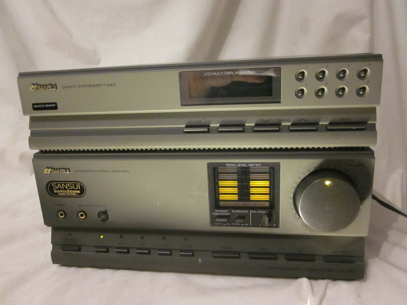 parts vintage SANSUI Mini Component Stereo System MC-1000 Stereo Amplifier Tuner