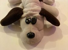 Vintage Pound Puppies 8" Newborn Furries Dog White with Brown Spots Tonka 1985