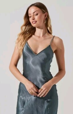 anthropologie blue satin dress Blue Satin Bridesmaid Dresses