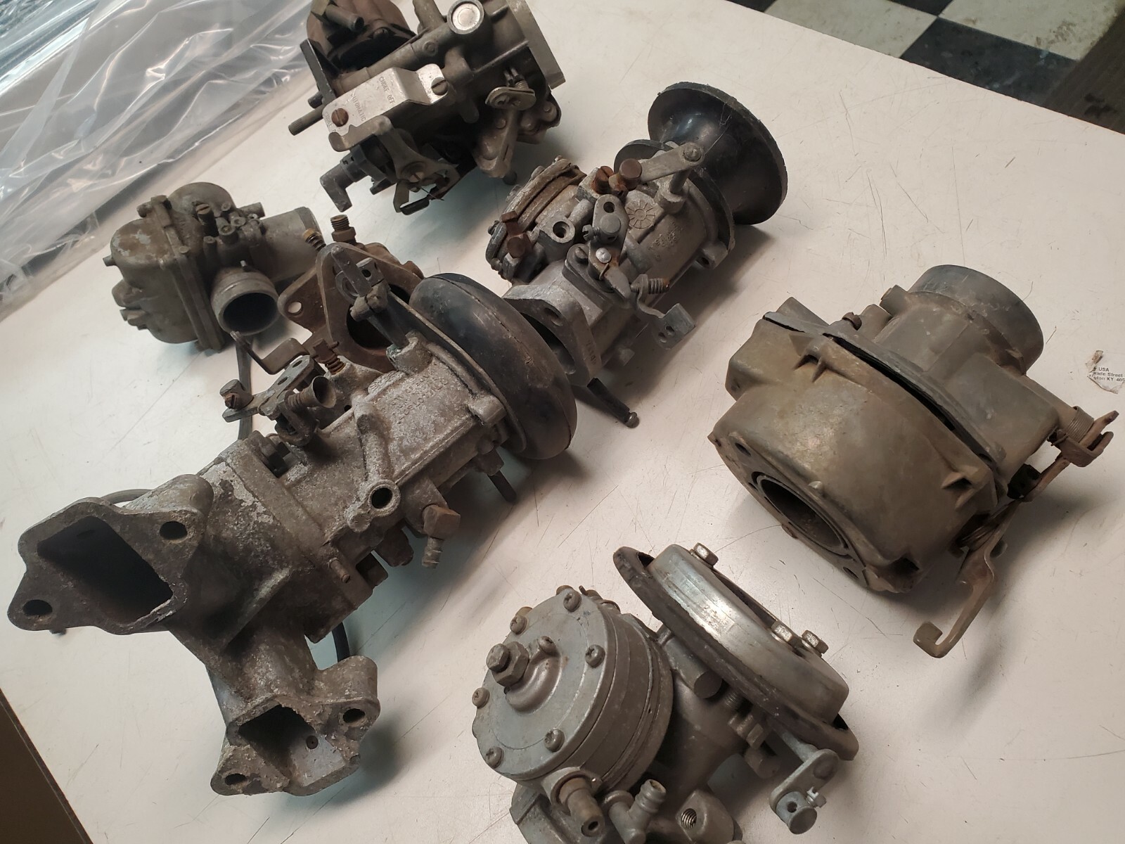 Carburetors and Parts Collection Vintage Tillotson, Rochester 34 mic