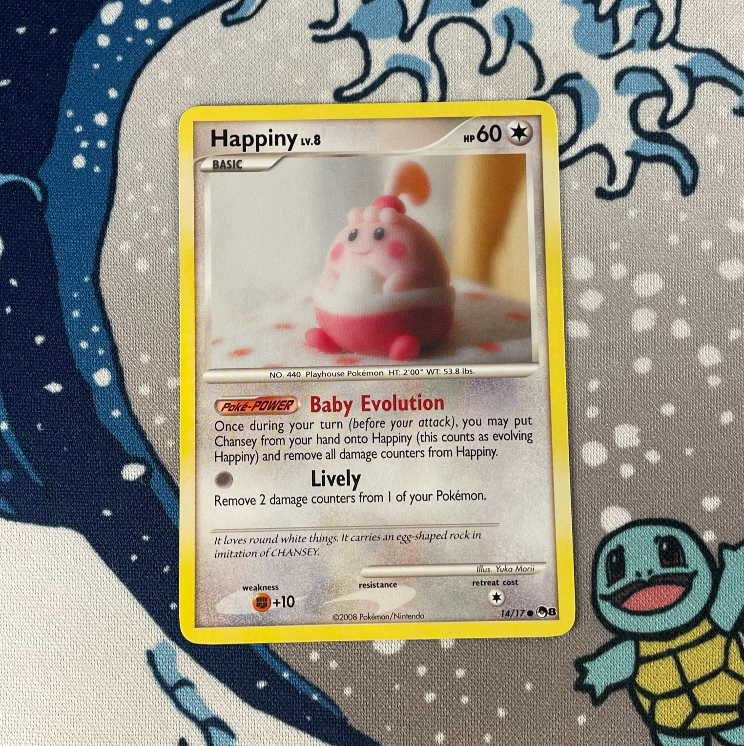 Happiny 14/17 Non Holo Common Pop Series 8 Set Promo Pokemon Card 2008 LP
