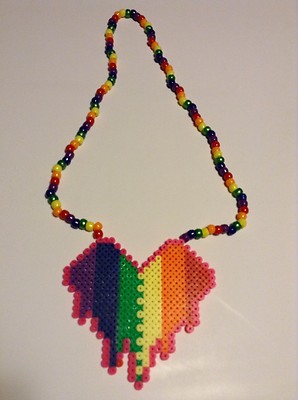 Heart Rainbow Hama Heart Rainbow Bead Pattern Perler Rainbow Heart