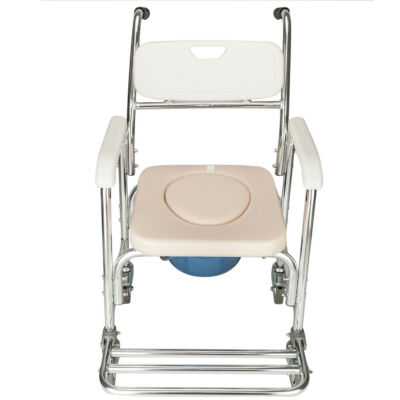 US 4 in 1 Multifunctional Aluminum Elder People Disabled People Chair White NEW
