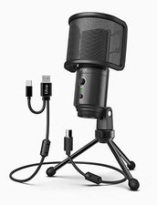 Fifine Desktop Usb Microphone With Pop Filter Computer Mic With Gain Control And