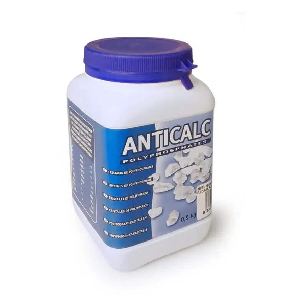 Piedras Polifosfatos. Bote 500g. para filtros. Evita Incrustaciones por la Cal.