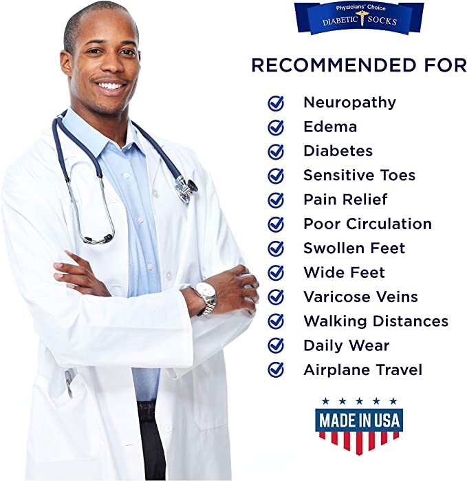 6 or 12 Mens Physicians Choice EXTENDED SIZE Cotton Diabetic Black Ankle Socks