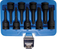 "Bgs 9X Schlagschrauber Kraft-Bit-Einsatz-Satz 1/2\" Innenvielzahn XZN M4-M16 Bits"