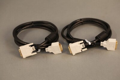 LOT of 2 - DVI to DVI Cable Digital Dual Link DVI-D Cord HDTV Projector Monitor