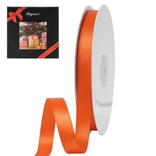 Torrid Orange Stain Ribbon 5/8" X Continuous 50 Yards Double Faced Fabric Rib...