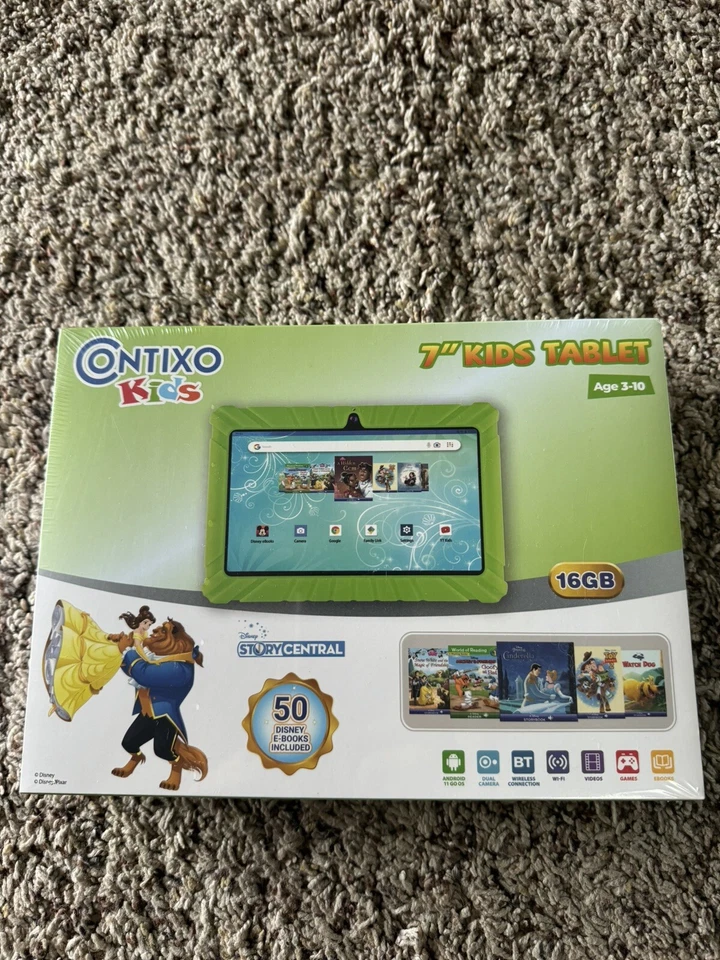 Contixo V8 7" Inch Kids Tablet Featuring 50 Disney EBooks 16GB Camera Wi-Fi New - Image 3 of 4