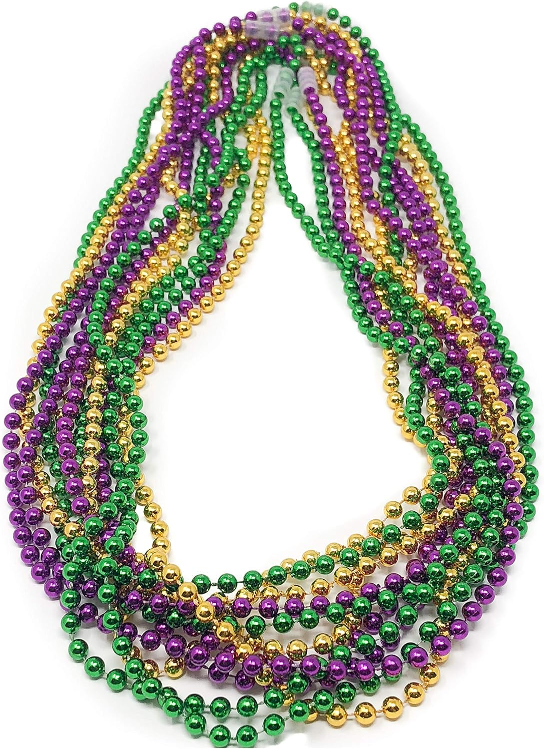 144 Mardi Gras Beads Necklace Bulk Assortment - 33