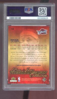 2003-04 UD Upper Deck #18 Lebron James Freshman Season ROOKIE PSA