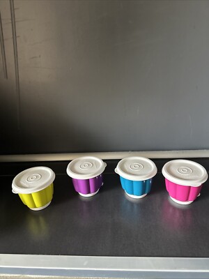 Tupperware 4er Set kleine Flanschformen bunte Entformung