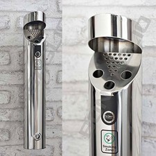 ART.2607 POSACENERE DA ESTERNO O INTERNO DA MURO IN ACCIAIO INOX