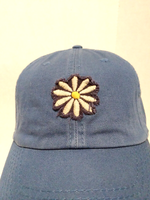 Life is Good A Tattered Chill Cap Daisy Appliqué Vintage 
