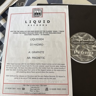 DJ Hazard - Graphite/Magnetic 12  Vinyl- Drum and Bass Promo