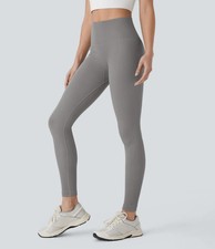 Leggings Size Large Seamless High Waisted Scrunch Butt Lifting 7/8 Length Gray