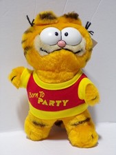 1981 Garfield "Born to Party" Dakin 8" Plush Doll Toy w/ Tags 072325WT