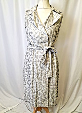 Per Una Speziale Belted Wrap Midi Dress Grey Leopard Print Animal UK14 NWT C5572