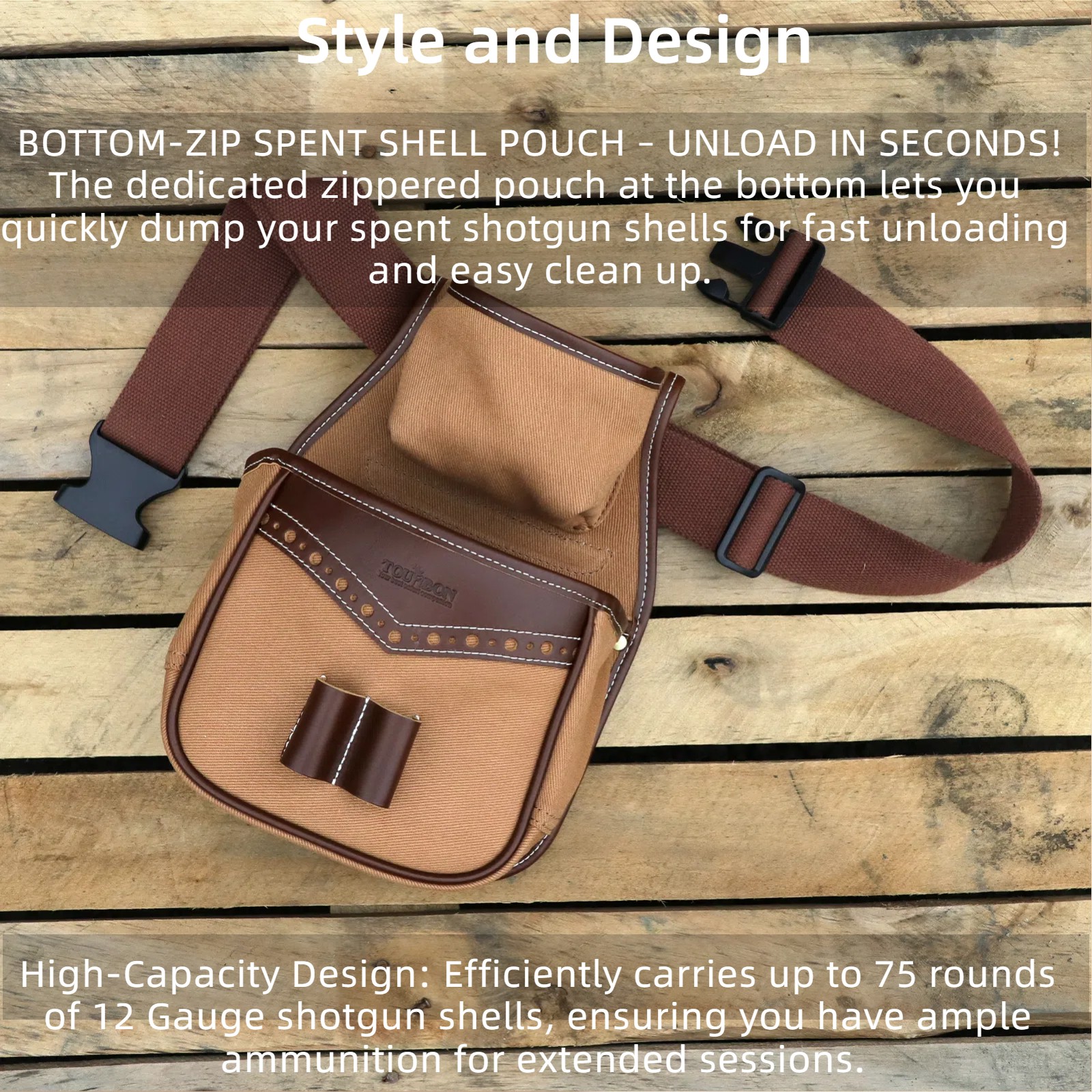 Skeet Trap Shooting Ammo Case Belt Carrier Bag Spent Shell Carry Pouch-TOURBON