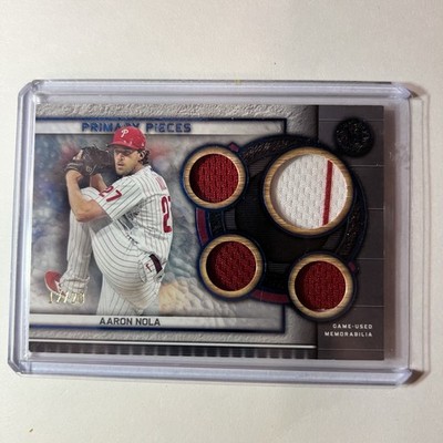 2023 Topps Museum Collection - Quad Relics Aaron Nola Sapphire /20 (GAME USED)
